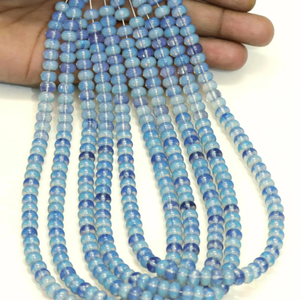 Hermosas Cuentas de Cuarzo Transparente en Tono Negro Pizarra, Forma Redonda Lisa, Cuentas de Piedras Preciosas de Cuarzo de 7-8 mm, Cuentas de Calidad AAA - Product Image 2