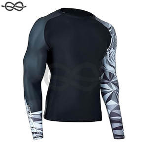 Maillot de bain à manches longues Rash Guard UPF 50 + Compression Protection UV Séchage rapide Léger Anti-frottement Performance Top pour homme - Product Image 2