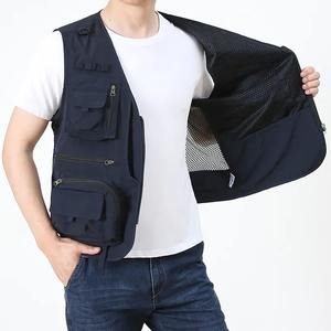 Chaleco de pesca hecho a medida Suministro de fábrica Chaleco multibolsillo Chaleco de pesca para hombre con bolsillos - Product Image 6