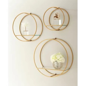 ชุดของตกแต่งร่วมสมัยดีไซน์ใบไม้สำเร็จรูป2สีสำหรับห้องนั่งเล่นห้องนอนและพื้นที่นั่งเล่นจากอินเดีย - Product Image 3