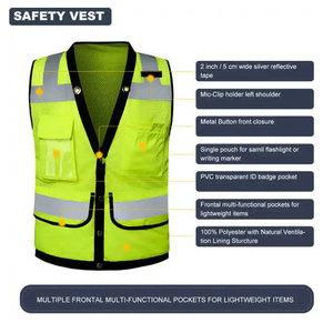 Logo personnalisé Gilet de sécurité protecteur Gilet de sécurité Offre Spéciale Vêtements de travail en plein air Nouveau design Gilet de sécurité - Product Image 3