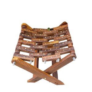 Tabouret de bébé en bois de Sheesham portable et pliable, tabouret d'artisanat en bois du Pakistan, tabouret de Sheesham de Woodcraft de qualité supérieure - Product Image 5