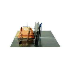 การ์ดอวยพรป๊อปอัพสำหรับ3D งานฝีมือ, การ์ดดีไซน์ตามสั่งกระดาษของที่ระลึกจากเวียดนามพิมพ์ลายสัตว์สไตล์สัตว์ - Product Image 1