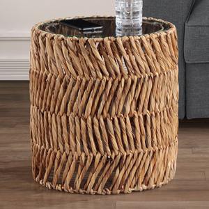 Table d'appoint cylindrique en jacinthe d'eau fabriquée au Vietnam Matériaux écologiques Meubles de maison Décoration intérieure Vente en gros - Product Image 6