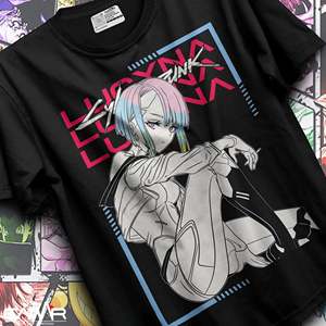 Camiseta Jersey 100% Algodón Cyberpunk Edgerunners Lucy Transpirable con Decoración de Logotipo - Product Image 1