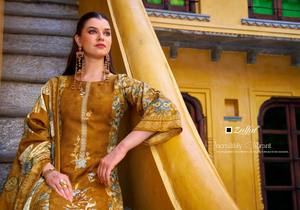 Pure Heavy Woolen <b>Pashmina</b> Dress Material Collection Featuring Rich Embroidery Ideal for Party Wear Available at Wholesale Rates - Product Image 3