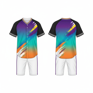 Conjunto de Uniforme de Béisbol Nueva Temporada Personalizado al por Mayor Sublimación Malla de Poliéster - Product Image 3