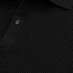 Polos informales Premium para hombre, color sólido, transpirable, antibolitas, 100% algodón, estampado personalizado, tejido, precios al por mayor - Product Image 6