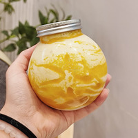 Botol plastik botol PET 16oz Harga Murah kubah bundar plastik botol pesona liontin DIY gelembung hewan peliharaan kosong