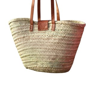 Bolso Tote de Paja Bohemio Tejido a Mano, Color Sólido, Gran Capacidad, Cesta de Mercado, Bolso de Hombro Abierto, para Playa, Viajes, Uso Diario - Product Image 2