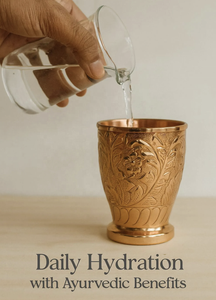 Vaso de Cobre Divris DRC-6607 con Diseño Floral Vintage, Vajilla Ecológica - Product Image 2