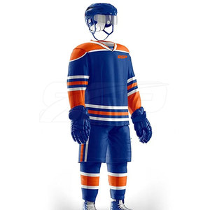 Conjuntos de uniformes de hockey sobre hielo para adultos de manga larga y peso ligero de alta calidad 100% poliéster de secado rápido transpirable personalizable - Product Image 3