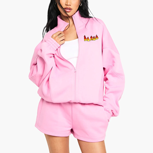 Ensemble court pour femme, tenue légère pour tous les jours, commande en gros, ensemble court athleisure pour femme, haut extensible, shorts, marque privée - Product Image 1