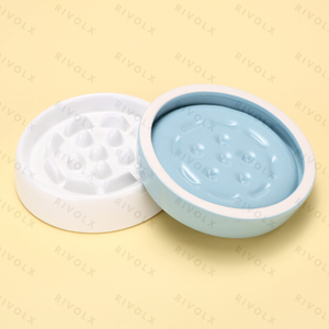 Cuenco alimentador lento para mascotas, plato de aprendizaje antiasfixia para perros, cuenco grueso antipunta para gatos de doble cara, cuenco de cerámica para mascotas - Product Image 4