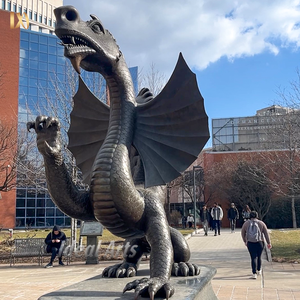 Grande statue extérieure de dragon en bronze Sculpture de <span class=keywords><strong>monstre</strong></span> fantastique personnalisée pour jardin - Product Image 2