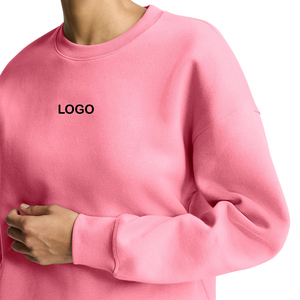 Sudadera Personalizada de Primera Calidad con Bordado Frontal, Cuello Redondo, para Hombre y Mujer, Mezcla de Algodón de Peso Medio, Interior Cepillado - Product Image 4