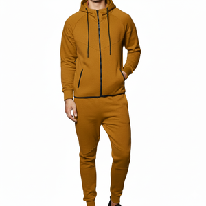 Conjunto Deportivo para Hombre con Cremallera, Sudadera con Capucha y Pantalones, Ropa Deportiva para Gimnasio, Logotipo Personalizado OEM - Product Image 2