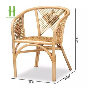 Chaise de salle à manger en rotin de qualité supérieure, design tissé, design moderne, meubles OEM personnalisés pour hôtel, salon, décoration intérieure HNH - Product Image 4