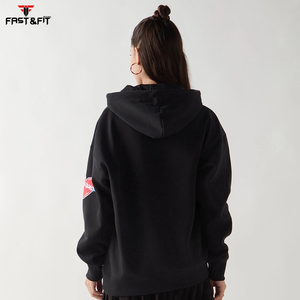 เสื้อฮู้ดดี้ลำลองแบบสวมใส่สบายสำหรับผู้หญิง  รับผลิตตามสั่งพร้อมปักโลโก้  ทรงหลวมไหล่ตก  ระบายอากาศได้ดี  ผ้าถัก - Product Image 2