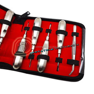 Juego de elevadores de raíces dentales de 10 piezas, elevadores de raíces dentales con logotipo personalizado, instrumentos quirúrgicos dentales certificados CE de acero inoxidable - Product Image 4