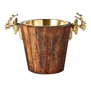 Cubo de cerveza de bebida de champán de aluminio clásico decoración del hogar fiesta tina de vino para barman o Mostrador de boda hecho en La India - Product Image 4