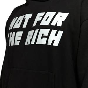 Sweat à capuche noir surdimensionné pour homme, 380GSM, coton biologique lourd, streetwear, pull avec grand logo imprimé sur le devant et le dos - Product Image 5