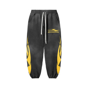 Style de rue haute vente français Terry en détresse survêtement bonne qualité Sexy décontracté manches régulières hommes survêtement - Product Image 5