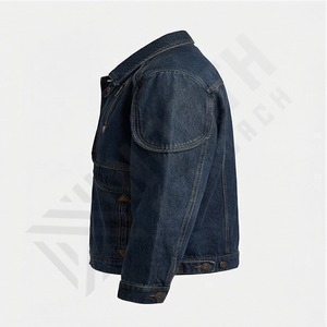 Chaqueta Vaquera de Poliéster para Hombre, Nueva, Elegante, con Cuello Alto, Logotipo Frontal, de Alta Calidad, Informal, Resistente al Viento y Duradera - Product Image 3