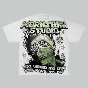 เสื้อยืดฮิปฮอปโอเวอร์ไซส์สำหรับผู้ชายผ้าคอตตอนกราฟิกแนววินเทจ300 GSM - Product Image 5