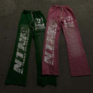 Chándal con Capucha para Hombre, Estilo Holgado, Bordado Desgastado, Teñido, Decolorado por el Sol, Forrado de Felpa de Poliéster/Algodón, para Invierno, Venta al Por Mayor - Product Image 6