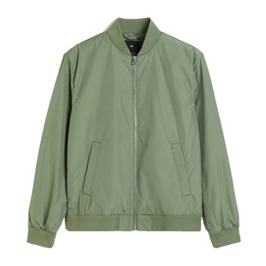 Chaqueta bomber básica para hombre gris jaspeado con cremallera y cuello acanalado para invierno 2023 - Product Image 5