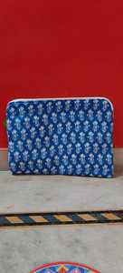 Eco-friendly Hand Block Print Quilted Makeup Organizer Wholesale Cotton <b>Pouch</b> Bag Zipper Handmade Fabric Clutch for <b>Laptop</b> Cover - Product Image 1