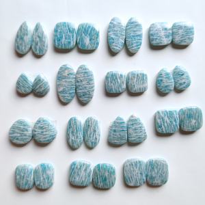 คุณภาพสูง Amazonite คู่ Cabochon ตีคุณภาพคู่หลวมอัญมณี Cabochon คู่ล็อตสําหรับเครื่องประดับทําพร้อมสําหรับขาย - Product Image 1