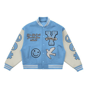 Fabricante OEM de alta calidad Chenille bordado hombres Universidad personalizada béisbol Varsity Letterman chaqueta para hombres - Product Image 5