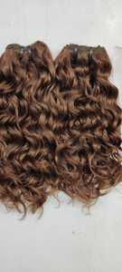 Extensiones de cabello rizado natural indio marrón claro 100% rizo italiano suave y sedoso de larga duración con cutículas alineadas - Product Image 6