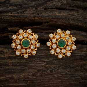Pendientes de Plata con Baño de Oro de Moda, Modelo 172557, con Diamantes en Engaste de Bisel de Oro Amarillo, Diseño de Flor y Mariposa para Bodas - Product Image 4