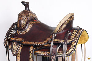 Sillín de cuero americano más vendido | Sillín de caballo occidental e inglés para carreras, equipo ecuestre premium a un precio asequible - Product Image 4