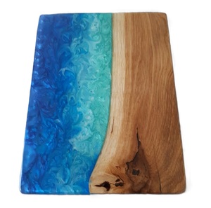 Well Planche à fromage en résine époxy naturelle Bloc à découper pour ustensiles de cuisine en bois d'acacia pour la préservation de la sécurité alimentaire - Product Image 4