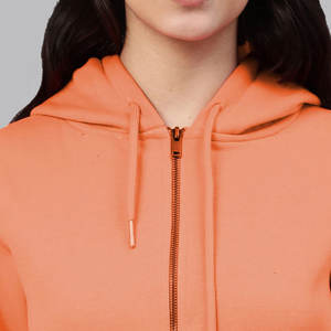 Sudaderas con capucha de algodón 100% informales de lana estampadas y sólidas para mujer ropa de calle cálida de invierno prendas de vestir exteriores de moda - Product Image 4