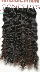 ผมต่อจากผมมนุษย์แท้ธรรมชาติของผู้ขายผมถักเปียสีดำหยักลึกและซูเปอร์เวฟจากอินเดีย - Product Image 4