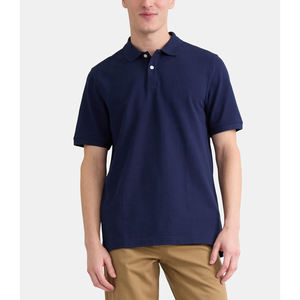 Polos de lujo para hombre, camiseta Vintage de gran tamaño 100% de algodón de manga corta con cuello estampado en blanco, camiseta Polo de punto de secado rápido - Product Image 5
