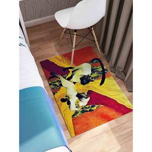 Tapis Gustav Klimt, tapis antidérapant, tapis pour chat, tapis cadeau pour la maison, tapis imprimé, tapis en chenille - Product Image 5