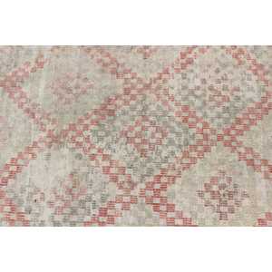 Tapis vintage 2,6 x 10,3 pieds, tapis turc, tapis oriental en laine rouge - Product Image 5