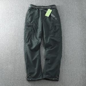 Nouveau pantalon de survêtement en molleton chaud d'hiver pour homme, décontracté, taille élastique, respirant, épais, rembourré thermiquement, noir, imperméable - Product Image 1