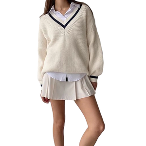 Pull de cricket en tricot Cabel à manches longues décontracté respirant de qualité supérieure Pull de cricket en tricot Cabel personnalisé pour hommes - Product Image 1