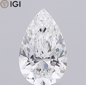 Ct. 1.00อมตะลูกแพร์ตัดเพชร8.45มม. มีความคมชัด VVS2สำหรับการรับรองระบบอีจิสำหรับแหวนงานชิ้นเอก - Product Image 1