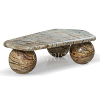 Table basse moderne au design unique, couleur personnalisée, plateau en marbre 100% naturel, taille personnalisée, ORRIS LIVING, meubles de luxe pour la maison