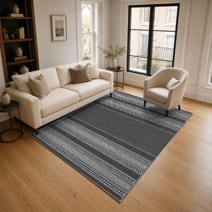 Tapis RUGS DEPOT LXDP-0934, vente en gros, gris anthracite, tapis traditionnel oriental imprimé numériquement, lavable en machine, chenille, antidérapant - Product Image 2