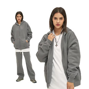 Logo personnalisé unisexe 2025 sweat à capuche surdimensionné 100% coton vêtements d'hiver pour hommes et femmes impression bouffante coton mélangé teint uni - Product Image 3