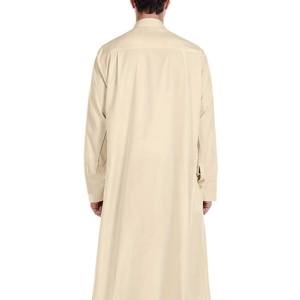 Abaya Islámica de Manga Larga para Hombre, Talla Grande, Otoño, Térmica, Transpirable, de Alta Calidad, Estilo Urbano, Color Sólido, Venta Caliente - Product Image 6